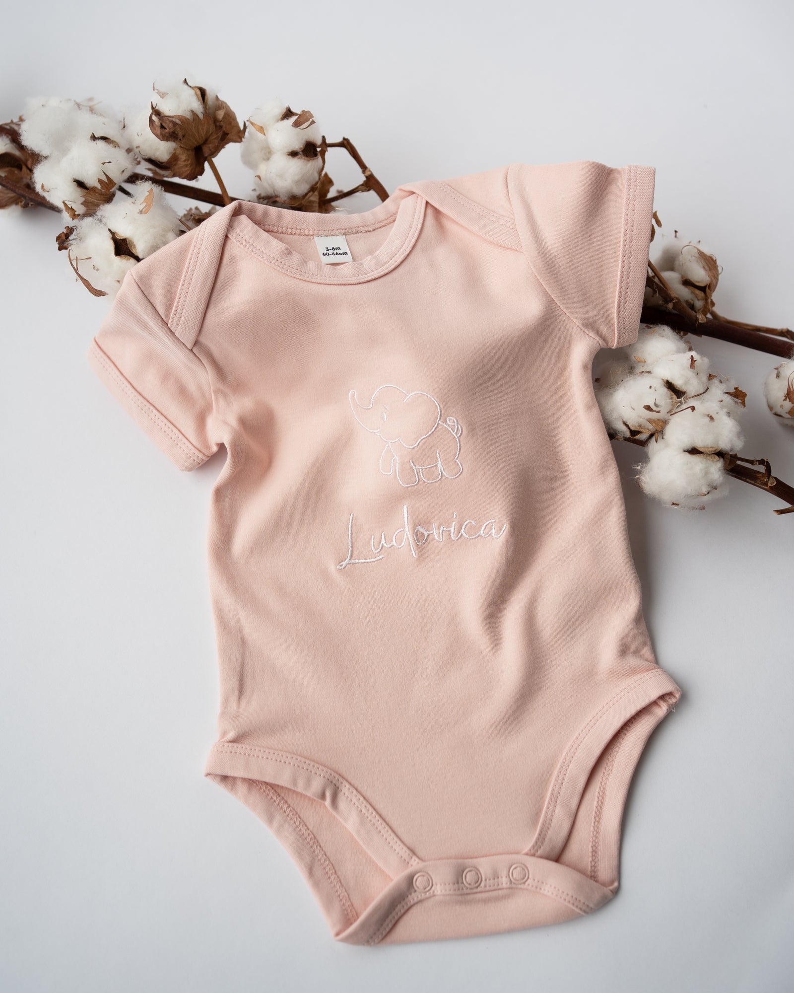 BODY NEONATO ELEFANTINO - ROSA