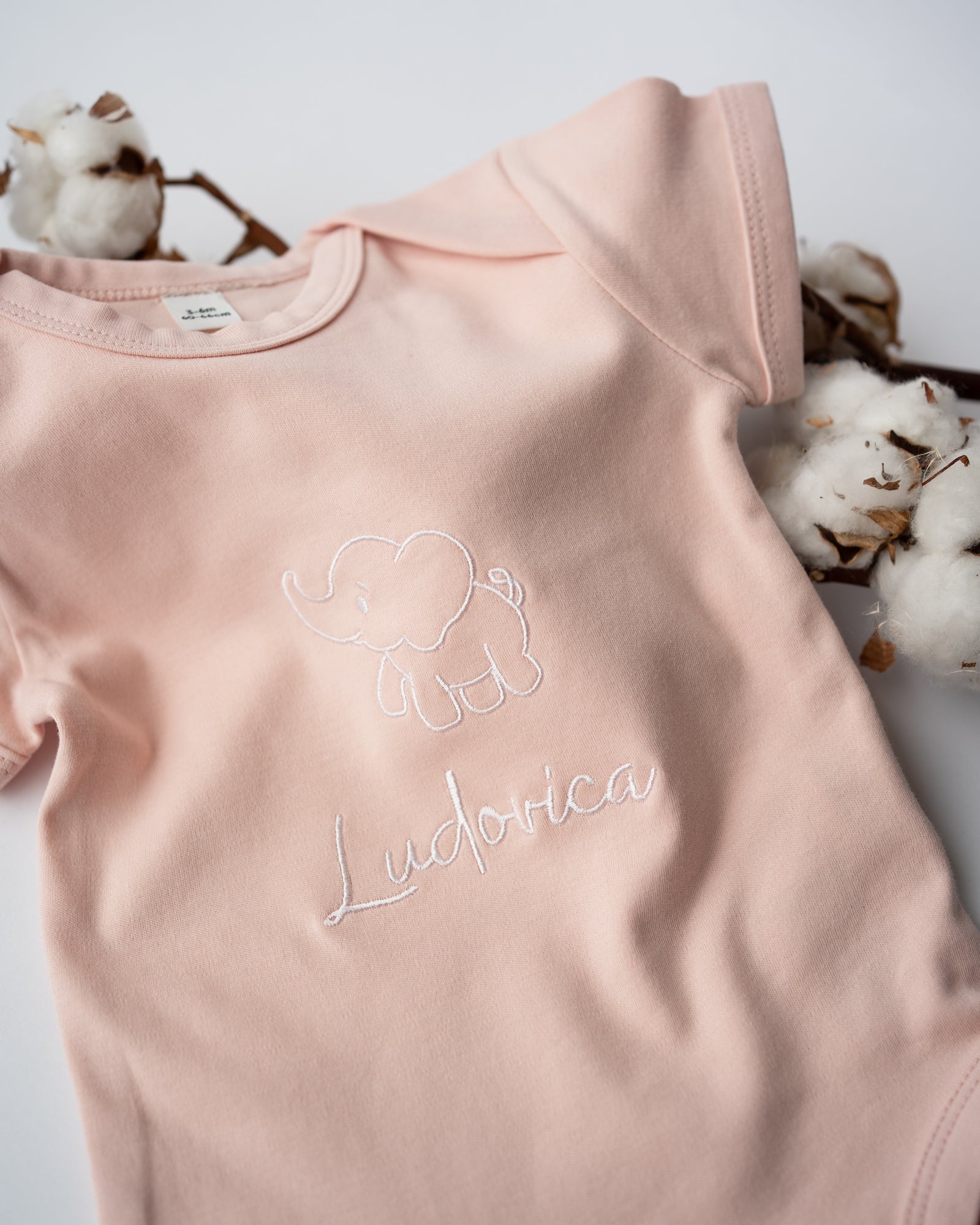 BODY NEONATO ELEFANTINO - ROSA