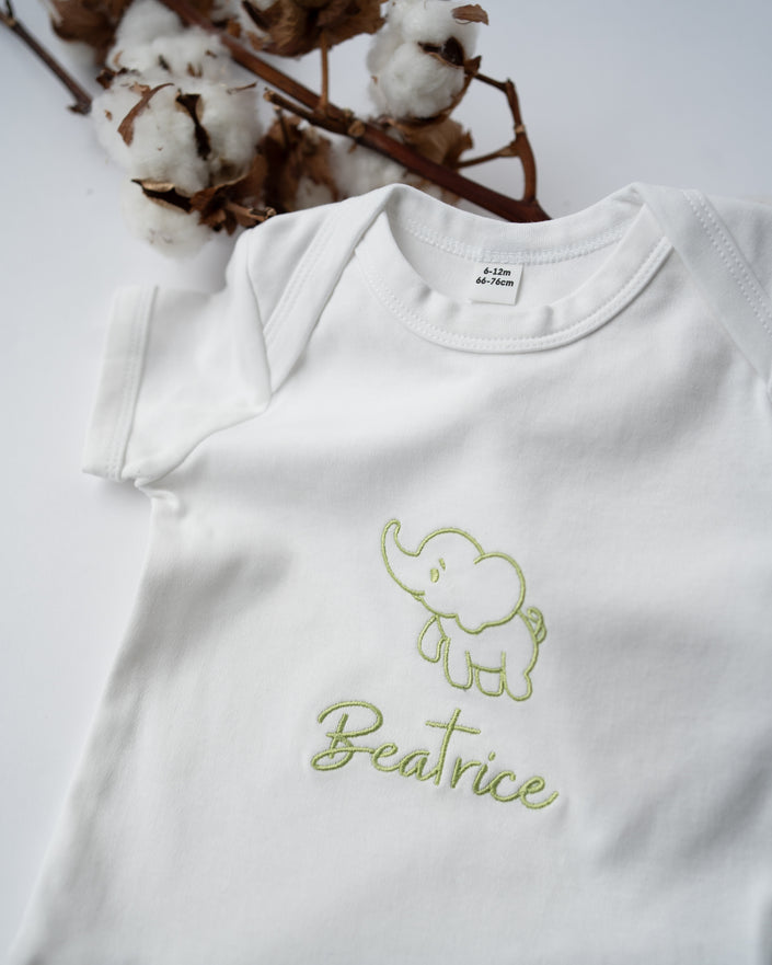BODY NEONATO ELEFANTINO - BIANCO
